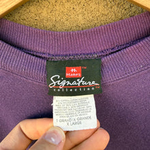 Load image into Gallery viewer, 90's Hanes Signature Collection Faded Purple Crewneck Sweatshirt
