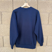 Load image into Gallery viewer, 90's JERZEES Faded Navy Crewneck Sweatshirt