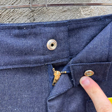 Load image into Gallery viewer, 80s USN Denim Dungaree Flare Seafarer Pants (NOS)