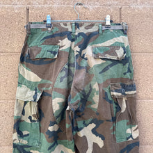 Load image into Gallery viewer, 80's US Military Woodland Camo Ripstop Cargo Pants