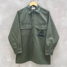 Load image into Gallery viewer, 80s USN Seabees Fatigue Button Down Shirt