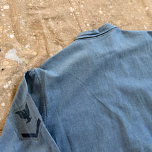 Load image into Gallery viewer, 60’s USN Chambray Long Sleeve Button Down Shirt