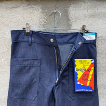 Load image into Gallery viewer, 80s USN Denim Dungaree Flare Seafarer Pants (NOS)