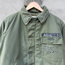 Load image into Gallery viewer, 70's US Military Stenciled Olive Green A-2 Deck Jacket