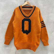 Load image into Gallery viewer, 1930s "Q" London Hill Co. Orange Knit Sweater