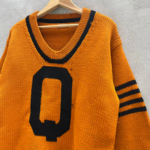 Load image into Gallery viewer, 1930s "Q" London Hill Co. Orange Knit Sweater