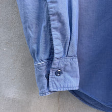 Load image into Gallery viewer, 80's Vintage Military Utility Chambray Button Down Shirt
