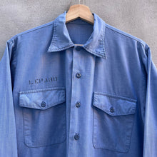 Load image into Gallery viewer, 80's Vintage Military Utility Chambray Button Down Shirt