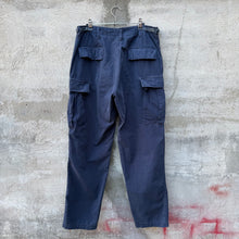 Load image into Gallery viewer, Vintage Military Style Navy Rip Stop Cargo Pants