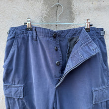 Load image into Gallery viewer, Vintage Military Style Navy Rip Stop Cargo Pants