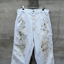 Load image into Gallery viewer, 80's Stan Ray Painter White Paint Splatter Pants
