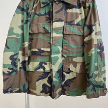Load image into Gallery viewer, 80's Military Woodland Camouflage Combat Field Shirt