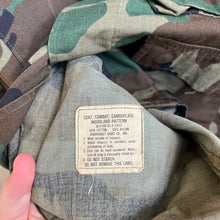Load image into Gallery viewer, 80's Military Woodland Camouflage Combat Field Shirt