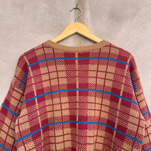 Load image into Gallery viewer, 80's Vintage Plaid Woven Sweater