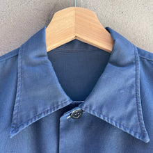 Load image into Gallery viewer, 70's USN Utility Blue Button Down Long Sleeve Shirt