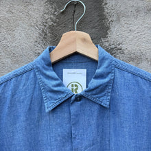 Load image into Gallery viewer, 60's USN Chambray Short Sleeve Selvedge Button Down Shirt