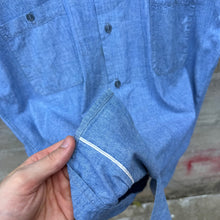Load image into Gallery viewer, 60's USN Chambray Short Sleeve Selvedge Button Down Shirt