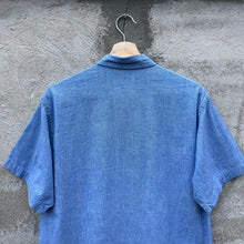 Load image into Gallery viewer, 60's USN Chambray Short Sleeve Selvedge Button Down Shirt