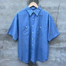 Load image into Gallery viewer, 70's Montgomery Ward Chambray Short Sleeve Button Down Shirt