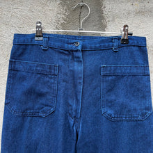 Load image into Gallery viewer, 90's USN Women's Denim Dungaree Flare Trousers