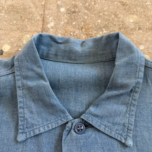 Load image into Gallery viewer, 60’s USN Chambray Long Sleeve Button Down Shirt
