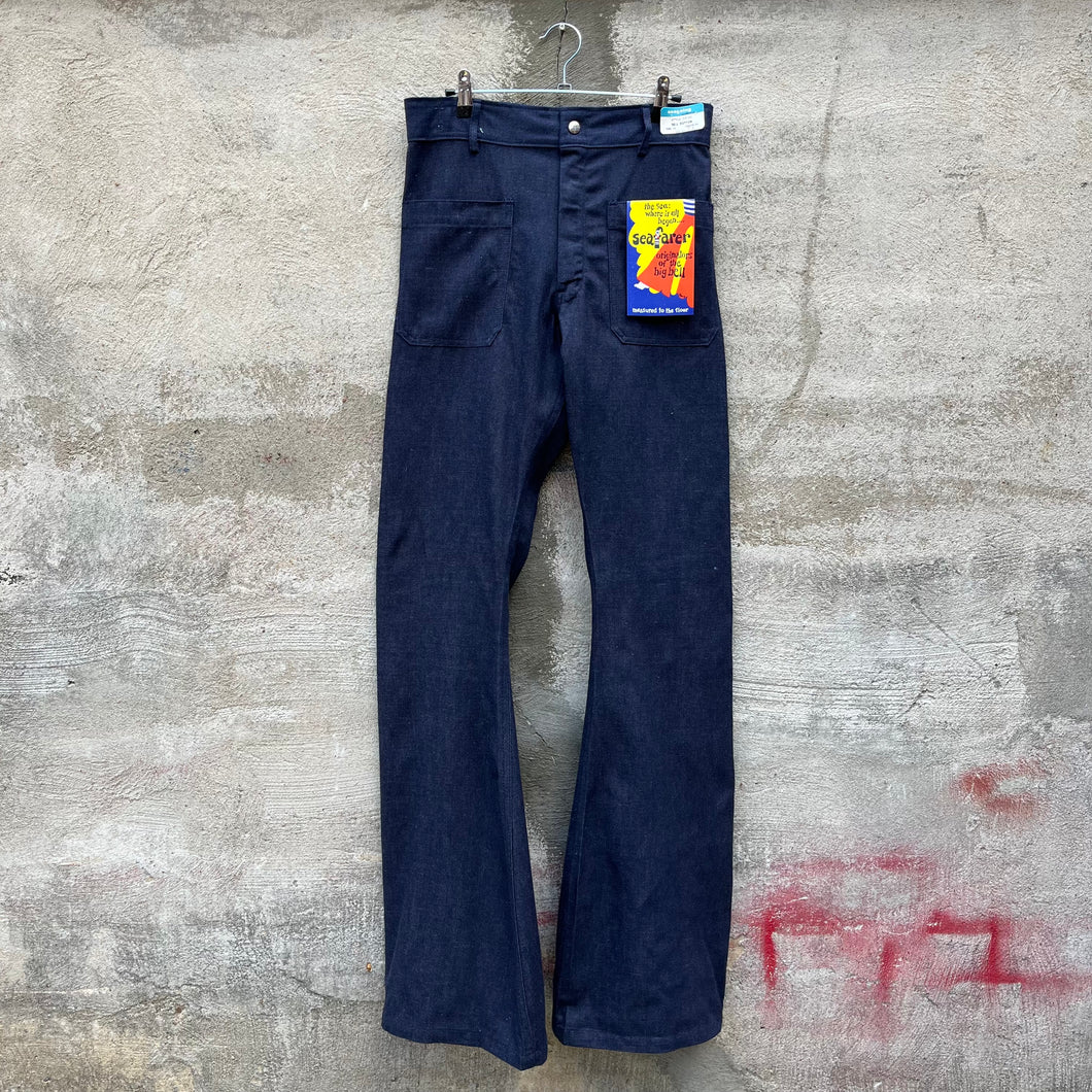 80s USN Denim Dungaree Flare Seafarer Pants (NOS)