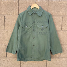 Load image into Gallery viewer, 60's US Military USMC Stenciled Button Down Shirt
