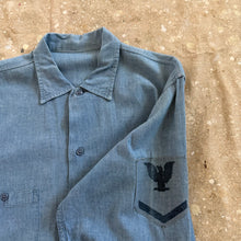 Load image into Gallery viewer, 60’s USN Chambray Long Sleeve Button Down Shirt
