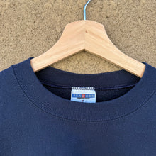Load image into Gallery viewer, 90's JERZEES Faded Navy Crewneck Sweatshirt
