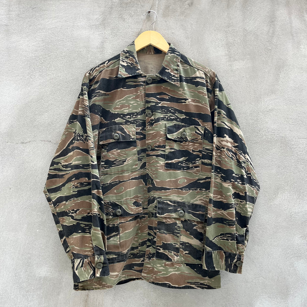 80’s Tiger Stripe Civilian Military Button Down Field Shirt