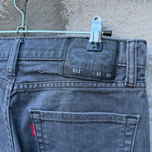 Load image into Gallery viewer, Faded Black Levi&#39;s 511 Denim Jeans
