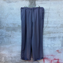 Load image into Gallery viewer, 40&#39;s Palm Beach Faded Navy Blue Pleated Trousers
