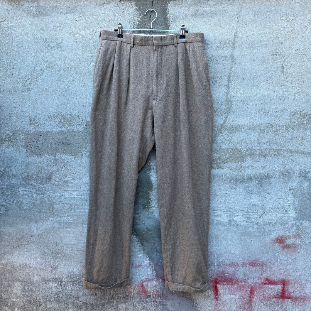 90's Polo Ralph Lauren Tweed Pleated Trousers