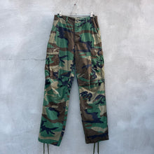 Load image into Gallery viewer, 80s Military Woodland Camouflage Cargo Pants
