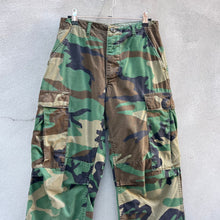 Load image into Gallery viewer, 80s Military Woodland Camouflage Cargo Pants
