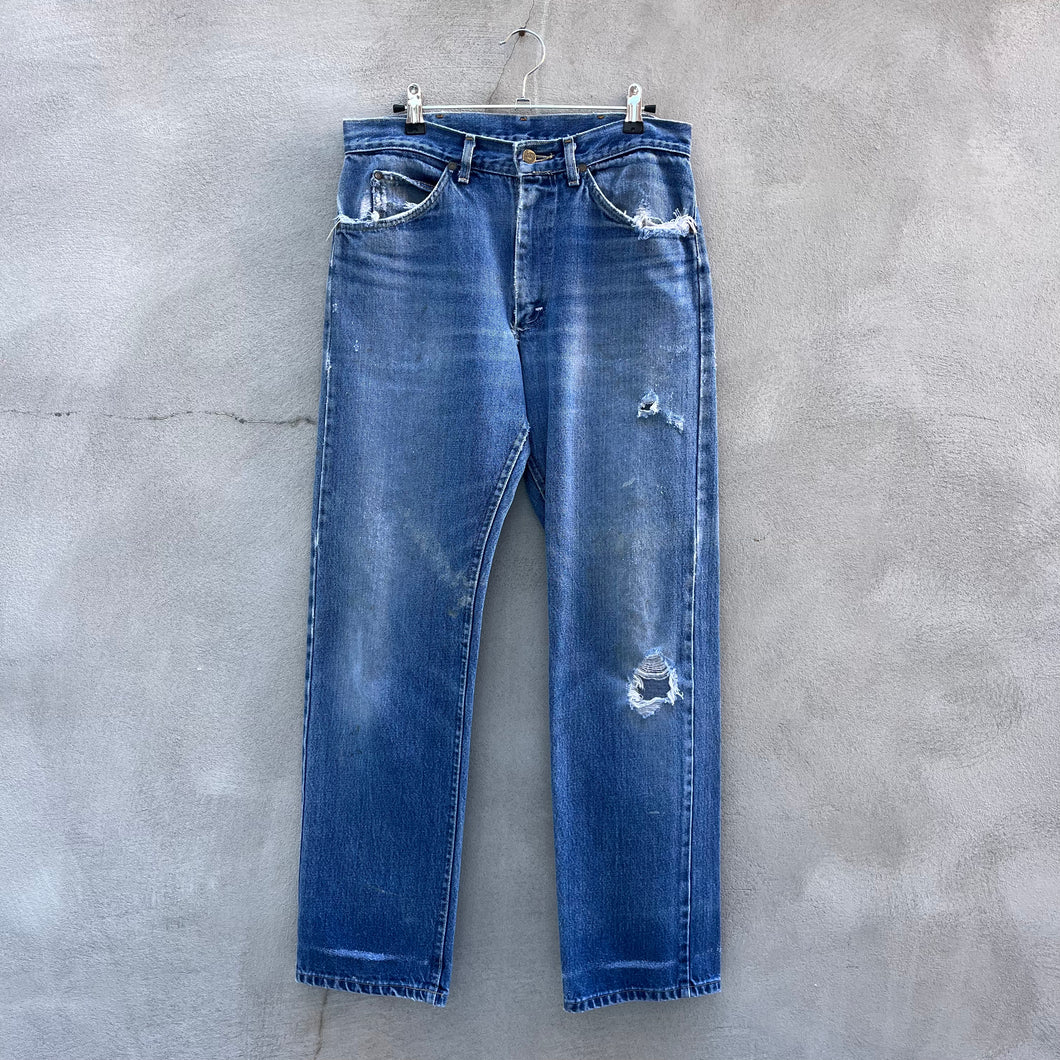 80’s Vintage Lee Riders Distressed Denim Jeans