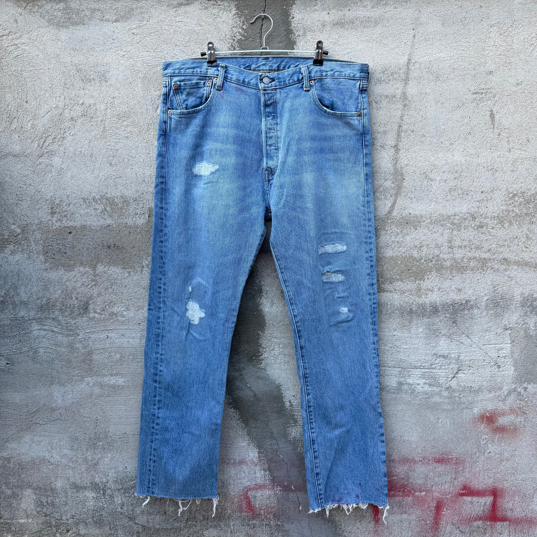 Vintage Levi's 501 Repaired Denim Jeans