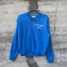 Load image into Gallery viewer, 60&#39;s Vintage V Neck Flock Louisiana Tech Sweatshirt
