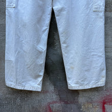 Load image into Gallery viewer, 80's White Paint Splatter Painter Canvas Work Pants
