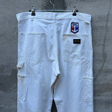 Load image into Gallery viewer, 80's White Paint Splatter Painter Canvas Work Pants
