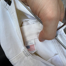 Load image into Gallery viewer, 80's White Paint Splatter Painter Canvas Work Pants
