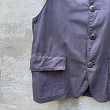 Load image into Gallery viewer, 50's Vintage Over-dyed Black Hunting Canvas Vest
