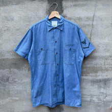 Load image into Gallery viewer, 60's USN Chambray Short Sleeve Selvedge Button Down Shirt
