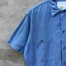 Load image into Gallery viewer, 60's USN Chambray Short Sleeve Selvedge Button Down Shirt

