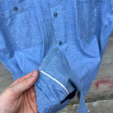 Load image into Gallery viewer, 60's USN Chambray Short Sleeve Selvedge Button Down Shirt
