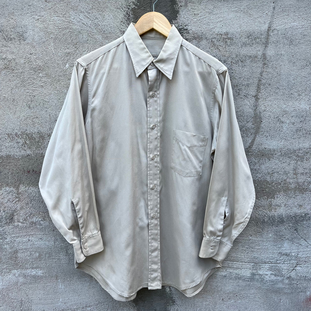 50's US Military Tan Khaki Button Down Shirt