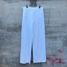 Load image into Gallery viewer, 60&#39;s USN White Dungaree Cotton Pants
