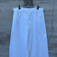 Load image into Gallery viewer, 60&#39;s USN White Dungaree Cotton Pants
