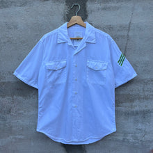 Load image into Gallery viewer, 60&#39;s USN White Short Sleeve Button Down Shirt
