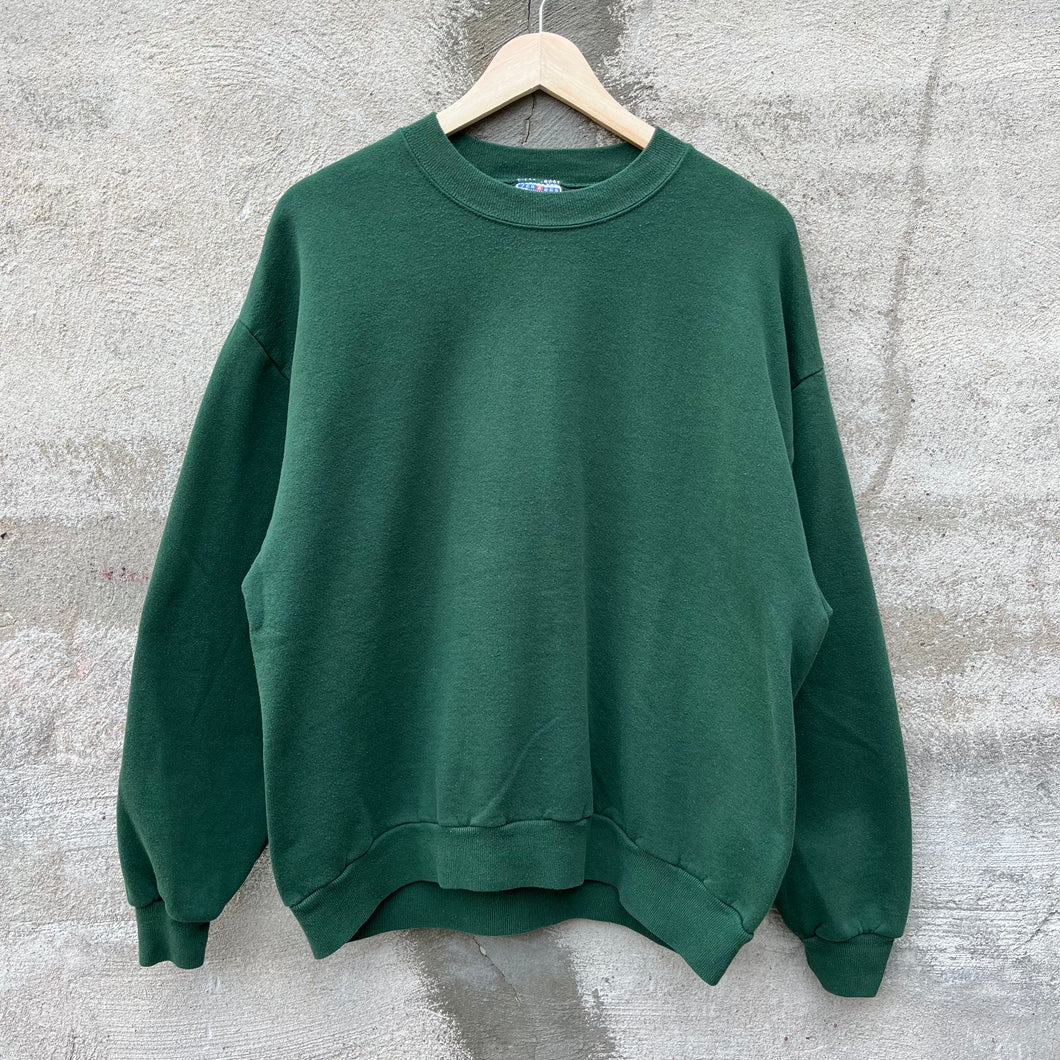 90's Vintage Jerzees Olive Green Crewneck